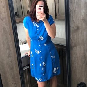 Blue floral dress